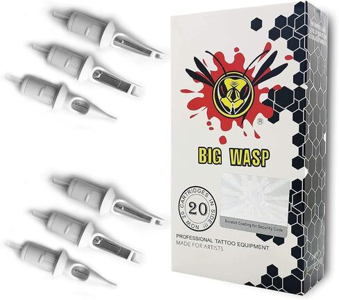 BIGWASP Professional Disposable 1003RL Tattoo Needle Cartridge #10 Bugpin 3 Round Liner (3RL) 20Pcs in Saudi Arabia
