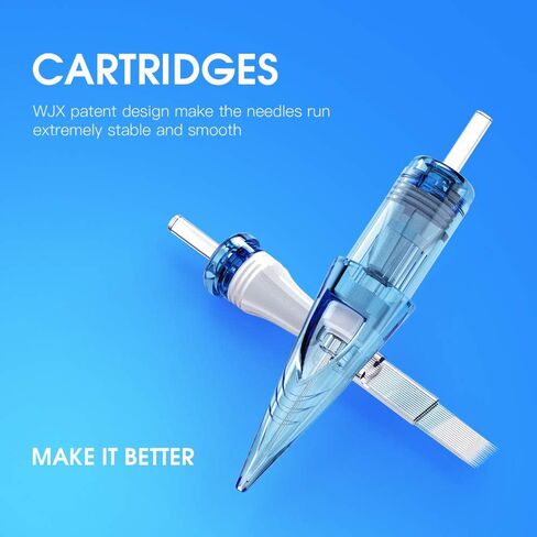 WJX Tattoo Cartridges 20Pcs Disposable Needles Bugpin Round Liner 1001RL in Kuwait