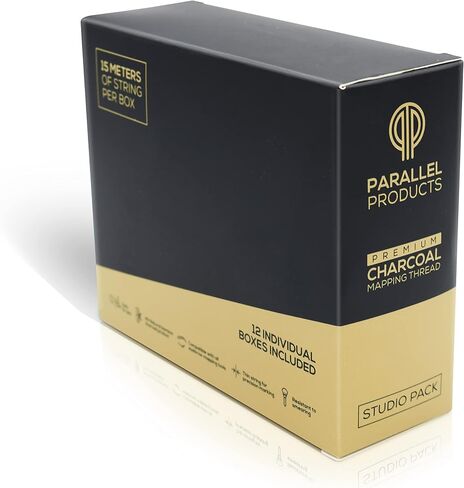 Parallel Products - Premium Eyebrow Mapping String for Microblading - Pre-Inked - 1 mm Charcoal Thread - Essential Brow Microblading Supplies - 15 Meters per Box in Saudi Arabia