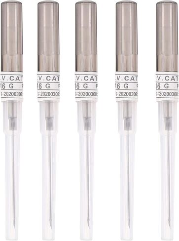Catheter Piercing Needles,50Pcs Mixed IV Catheter Needles 14G 16G 18G 20G and 22G Ear Nose Piercing Needles Hollow Needles for Lip Tongue Belly Navel Nipple Cartilage Piercing Kit in Kuwait