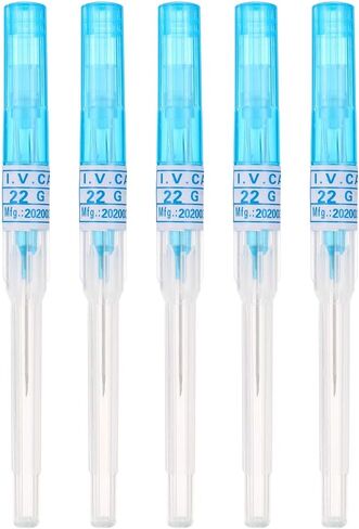 Catheter Piercing Needles,50Pcs Mixed IV Catheter Needles 14G 16G 18G 20G and 22G Ear Nose Piercing Needles Hollow Needles for Lip Tongue Belly Navel Nipple Cartilage Piercing Kit in Kuwait