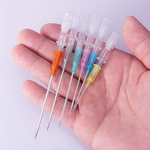 Catheter Piercing Needles 10Pcs 18 Gauge Ear Nose Piercing Needles IV Catheter Needles for Piercing Cleaned Body Tattoo Tools Piercing Kit Piercing Supplies in Kuwait