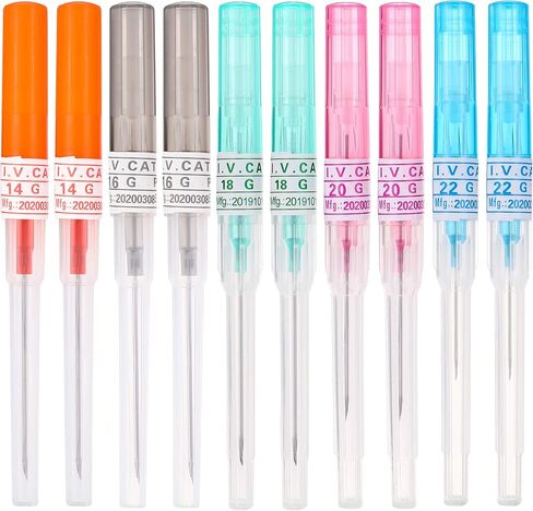 Piercing Needles,New Star Mix 10pcs 14G 16G 18G 20G 22G Gauge Needle Steel Catheter Piercing Needles Supply in Kuwait
