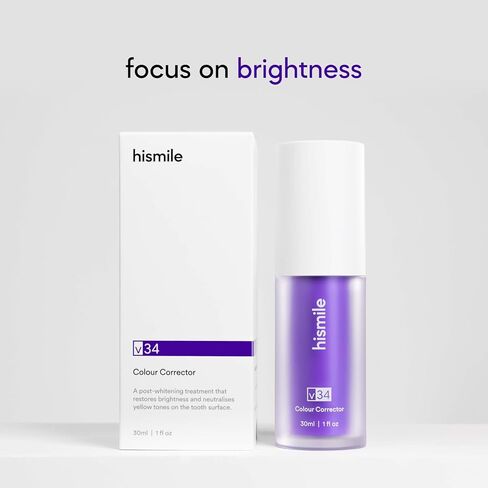 Hismile v34 Colour Corrector | Tooth Stain Removal | Purple Toothpaste | Colour Correcting Tooth Stains | Hismile V34 | Hismile Colour Corrector | Tooth Colour Corrector in Saudi Arabia