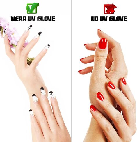قفازات Jawpaw للأشعة فوق البنفسجية للأظافر، وقفازات للأشعة فوق البنفسجية لمصباح الأظافر الهلامي بعامل حماية من الأشعة فوق البنفسجية 50+ وقفازات حماية من الأشعة فوق البنفسجية لتقليم الأظافر وقفازات بدون أصابع لحماية الأيدي من الأشعة فوق البنفسجية للأظافر in Kuwait