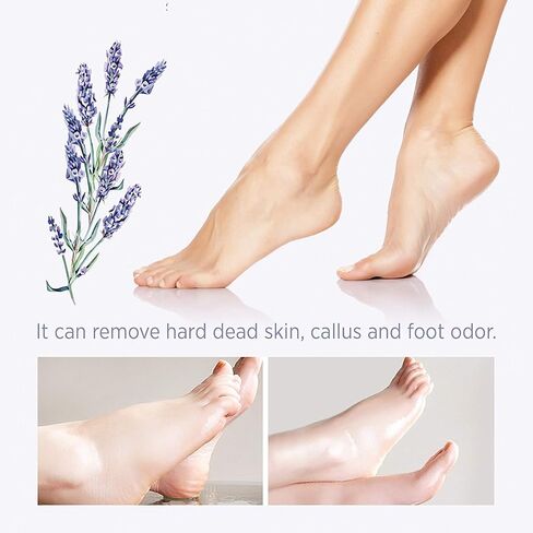 2 Pairs Foot Peel Mask Exfoliant for Soft Feet in 1-2 Weeks, Exfoliating Booties for Peeling Off Calluses & Dead Skin, For Men & Women Lavender by BEALUZ in Saudi Arabia