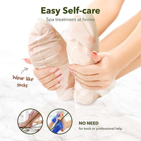 Purederm Foot Peeling Mask Set Exfoliating Foot Peel Spa Mask For Baby Soft Skin W/Sunflower Seed Oil & Lemon Extract - For Men & Women - Removes Dead Skin & Calluses In 2 Weeks, Pack of 3 in Kuwait