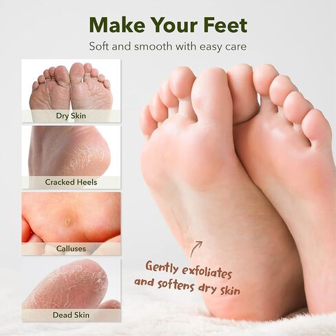 Purederm Foot Peeling Mask Set Exfoliating Foot Peel Spa Mask For Baby Soft Skin W/Sunflower Seed Oil & Lemon Extract - For Men & Women - Removes Dead Skin & Calluses In 2 Weeks, Pack of 3 in Kuwait