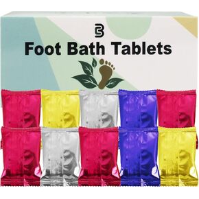 BLEOTY Foot Bath Tablets, Herbal Foot Spa Tablets for Muscle Relief, Improve Sleep, Relieve Stress, Muscle Pain, Joint Soreness, Tired Feet, Softens Calluses Foot Soak Tablets in Kuwait