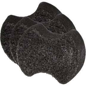 Spongeables Pedi-Scrub Foot Buffer, Sweet Sangria, Contains Detoxifying Charcoal, Shea Butter,Foot Exfoliating Sponge with Heel Buffer and Pedicure Oil, 20+ Washes, 3 Count (Pack of 1) in Kuwait