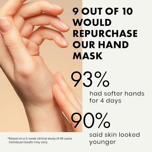 𝗪𝗜𝗡𝗡𝗘𝗥 𝟮𝟬𝟮𝟯* قناع لليدين بزبدة الشيا للأيدي الجافة وترطيب وتجديد الجلد الميت - نباتي وخالي من البارابين والعطور، 5 أزواج من أقنعة القفازات in Kuwait