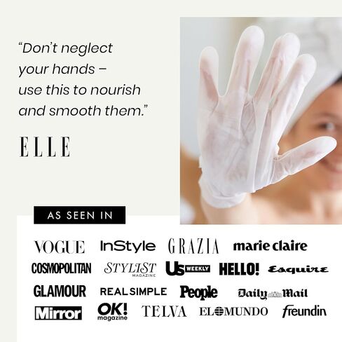 𝗪𝗜𝗡𝗡𝗘𝗥 𝟮𝟬𝟮𝟯* قناع لليدين بزبدة الشيا للأيدي الجافة وترطيب وتجديد الجلد الميت - نباتي وخالي من البارابين والعطور، 5 أزواج من أقنعة القفازات in Kuwait