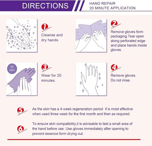 5 Pairs Hands Moisturizing Gloves, Hand Skin Repair Renew Mask Infused Collagen, Vitamins + Natural Plant Extracts for Dry, Aging, Cracked Hands (5 Pairs Hand mask) in Saudi Arabia