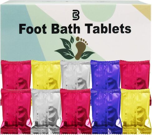 اقراص نقع القدم من جينجبيل، 10 قطع طبيعية، نقع القدم، لتحسين النوم والتدليك والاسترخاء in Kuwait