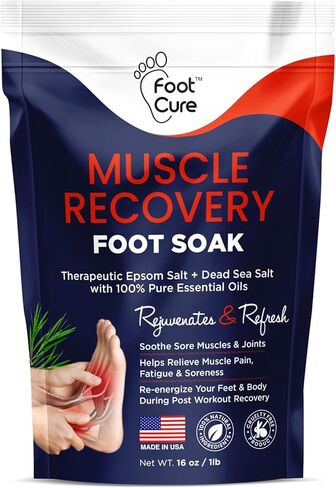 نقع القدم بزيت شجرة الشاي مع ملح إبسوم - لإصلاح أظافر القدم، والقدم الرياضية، وتنعيم مسامير القدم، وتلطيف القدم المتقرحة والمتعبة، وتغير لون الأظافر، ورائحة رائحة القدم، والعناية بالقدمين في السبا - صنع في الولايات المتحدة الأمريكية، 16 أونصة in Kuwait