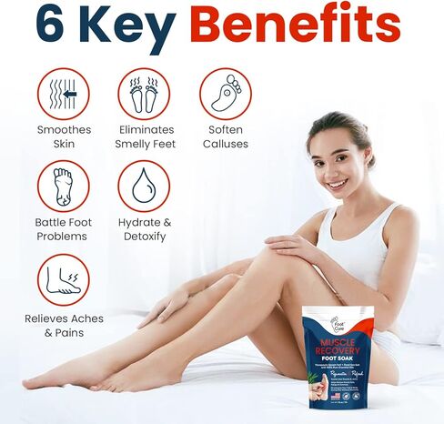 نقع القدم بزيت شجرة الشاي مع ملح إبسوم - لإصلاح أظافر القدم، والقدم الرياضية، وتنعيم مسامير القدم، وتلطيف القدم المتقرحة والمتعبة، وتغير لون الأظافر، ورائحة رائحة القدم، والعناية بالقدمين في السبا - صنع في الولايات المتحدة الأمريكية، 16 أونصة in Kuwait