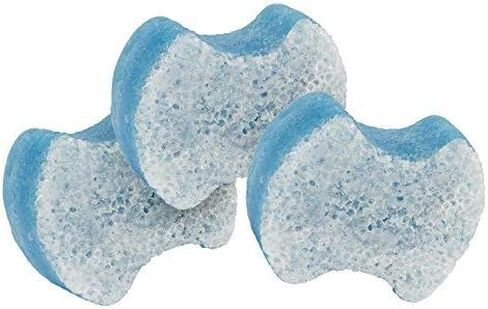 Spongeables Pedi-Scrub Foot Buffer, Clean & Fresh Scent, Contains Shea Butter and Tea Tree Oil, Foot Exfoliating Sponge with Heel Buffer and Pedicure Oil, 20+ Washes, Pack of 3 in Kuwait