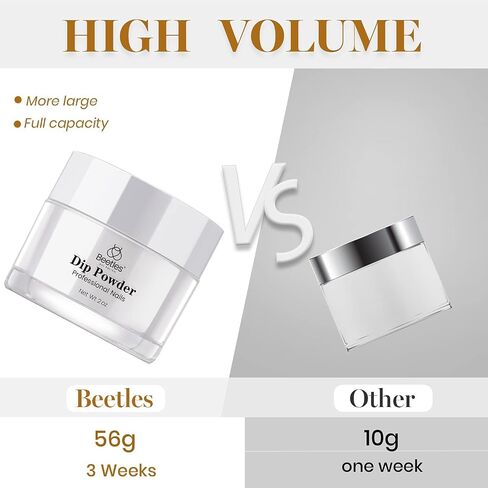 Beetles Nail Dip Powder Clear Color(1oz) for French Nail Manicure Nail Art, No Nail Lamp Needed, Long-Lasting, Strengthen Nail, Need Dip Powder Base Activator and Top Coat Gift for Mother in Saudi Arabia
