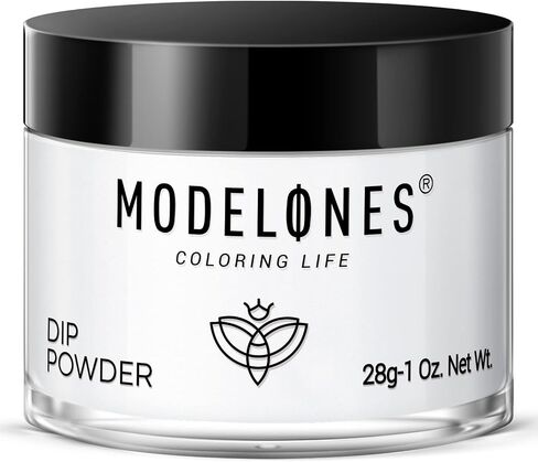 Modelones Dip Powder Clear Color, Nail Dipping Powder French Nail Art Powder Pro Collection System for Starter Manicure Salon DIY at Home, Odor-Free, Long-Lasting, No Needed Nail Lamp Cured, 1 Oz in Saudi Arabia