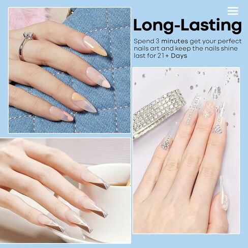 Modelones Dip Powder Clear Color, Nail Dipping Powder French Nail Art Powder Pro Collection System for Starter Manicure Salon DIY at Home, Odor-Free, Long-Lasting, No Needed Nail Lamp Cured, 1 Oz in Saudi Arabia