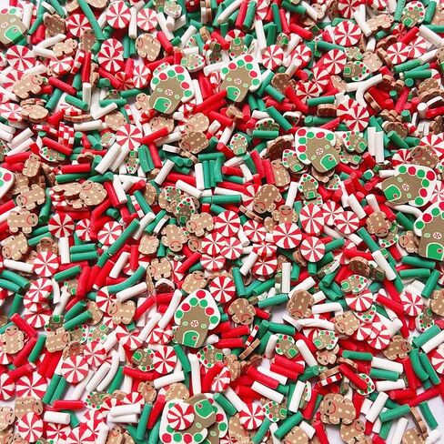 EHOPE Fake Sprinkles Fake Christmas Sprinkles Polymer Clay Sprinkles Polymer Sprinkles Christmas Polymer Clay Slices Fake Candy Sprinkles for Nail Art DIY Crafts Cake Phone（Christmas-90g-9 Styles） in Kuwait