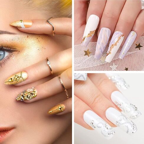 Nail Art Decoration Kit Includes Nail Rhinestones Nail Sequins Nail Crystals for Nail Art Supplies Accessories DIY Acrylic Nail Art in Saudi Arabia