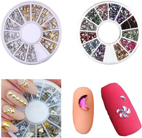 Nail Art Stamping Plate Kit Flower Geometric Image Stamping Template Stamper Scraper Rhinestones Decorations Mandala Dotting Pen Nails Striping Tape Manicure DIY in Kuwait