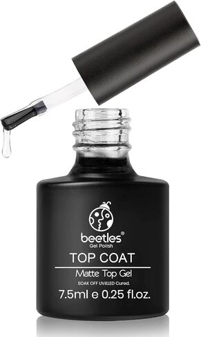 Beetles Gel No Wipe Matte Top Coat - Soak Off Nail Lamp Polish Finish and Long Lasting Gift Set for Women Kit in Saudi Arabia