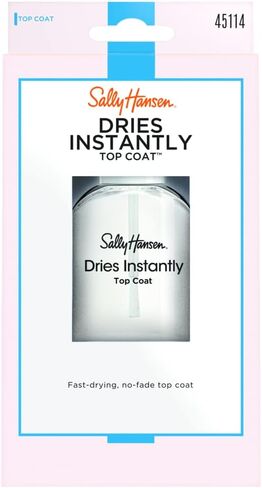 Sally Hansen Dries Instantly Top Coat Nail Polish for Women, No Fade, 0.45 Fl Oz, Fast Drying Nail Color Protection, Resists Smudging, Chipping, and Fading in Saudi Arabia