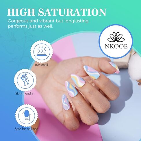 NKOOE 36 Colors Acrylic Nail Powder Set (10g/0.35oz Jars), Quick-Dry, Odorless, Non-Toxic, Easy-to-Blend, Ideal for DIY Nail Art & Salon Professionals - Perfect Gift for Nail Enthusiasts in Saudi Arabia