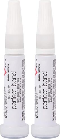 Nailene Perfect Bond Glue 0.07 Oz Tubes - 2 Pack - Durable, Easy to Apply False Nail Glue – Repairs Natural Nails – Quick-Drying Nail Adhesive Lasts Up to 7 Days – Nail Care Essential, Clear in Saudi Arabia