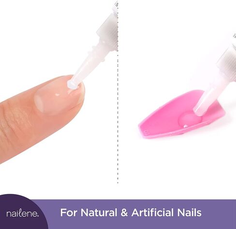Nailene Perfect Bond Glue 0.07 Oz Tubes - 2 Pack - Durable, Easy to Apply False Nail Glue – Repairs Natural Nails – Quick-Drying Nail Adhesive Lasts Up to 7 Days – Nail Care Essential, Clear in Saudi Arabia