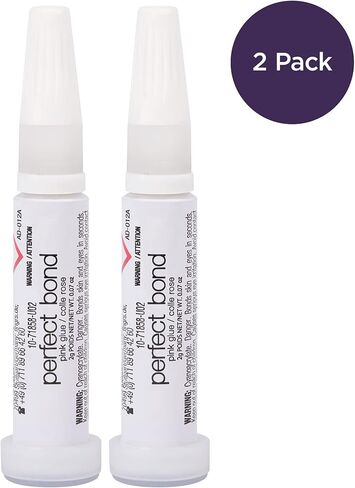 Nailene Perfect Bond Glue 0.07 Oz Tubes - 2 Pack - Durable, Easy to Apply False Nail Glue – Repairs Natural Nails – Quick-Drying Nail Adhesive Lasts Up to 7 Days – Nail Care Essential, Clear in Saudi Arabia