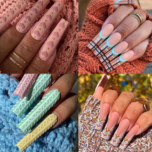 XXL No C Curve Straight Square Nail Tips for Acrylic Nails- WOWITIS 500 Pcs 2XL Extra Long Square Flat Fake Nail Tips Clear Half Cover French Nail Tips Square Acrylic Nail Tips for Women Girl with Bag in Saudi Arabia
