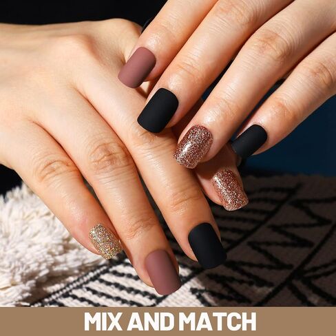 Teenitor Short Press on Nails, 312pcs French Nail Manicure Kit, False Nails with Design, French Tip Nails Extra Short Square Nails Press ons in Saudi Arabia