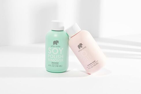 ella+mila Jojoba Nail Polish Remover Non-Acetone Non-Toxic Fingernail Polish Remover - Enriched With Jojoba oil & Vitamins (4 fl oz) in Saudi Arabia