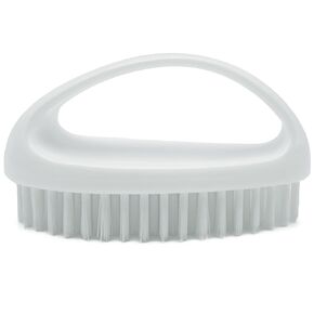 Hand and Nail Brush for Cleaning Fingernails Fingers Nylon Firm Stiff Bristles Heavy Duty Scrub Clean Brushes for Mechanics Gardeners, White, 1PC