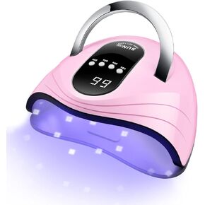 UV Gel Nail Lamp 120W LED Nail Light Fast UV Nail Dryer for Gel Polish Curing with 4 Timers Portable Handle Large Space Automatic Sensor(Orange) in Saudi Arabia