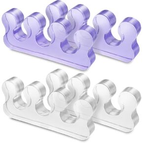 4Pcs Toe Separators Pedicure,Pedicure Toe Separators,Repeatable Washable Toenail Dividers,Toe Separators for Nail Polish Application