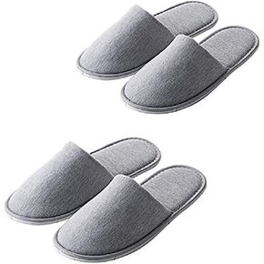 Rocutus 2 Pair Disposable Slippers,Disposable Slippers Bulk Guest Slippers,Travel Portable Polyester-cotton Slippers Home Interior Slippers Hotel Special Anti-skid Shoes Cotton Trailer in Kuwait