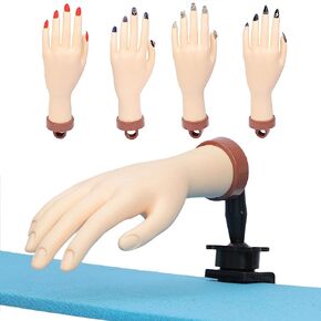 ممارسة يد الأظافر، يد تدريب للأظافر الأكريليك، يد وهمية لتدريب الأظافر، يد عارضة أزياء مرنة قابلة للانحناء، قطعة واحدة من يد تدريب الأظافر الاحترافية in Kuwait
