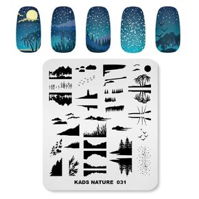 KADS Nail Stamping Plate Nature Template Image Design Plates for Nail Art Decoration and DIY Nail Art (NA030)