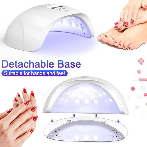 UV LED Nail Lamp, NAILGIRLS 150W Nail Dryer for Gel Nail Polish 4 Timer Setting with Automatic Sensor, UV Nail Light Curing Lamp for Home, Salon in Kuwait