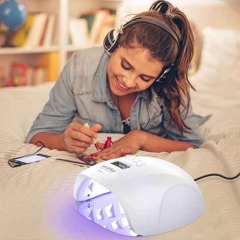 UV LED Nail Lamp, NAILGIRLS 150W Nail Dryer for Gel Nail Polish 4 Timer Setting with Automatic Sensor, UV Nail Light Curing Lamp for Home, Salon in Kuwait