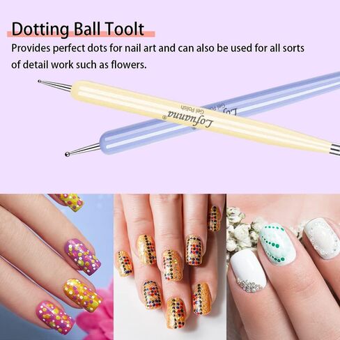 Lofuanna Nail Art Brushes Set Gel Nail Brush 7Pcs Poly Extension gel Brushes French Manicure Tools Nail Art Tips Builder Brushes Acrylic Painting Drawing Pen for Home and Professional Salon Use Sizes #2,4,6,8,10,12,14 in Saudi Arabia