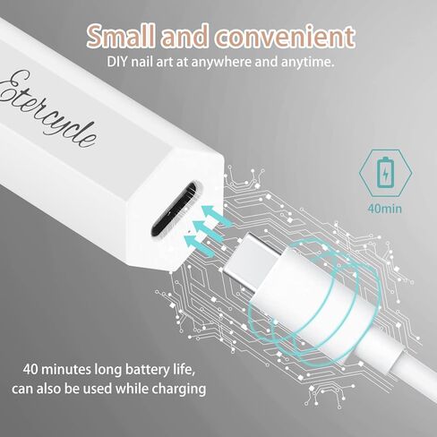 مصباح أظافر LED بالأشعة فوق البنفسجية من Etercycle، مجفف أظافر صغير محمول محمول 8S علاج سريع لجل الألوان، طلاء أظافر سريع الجفاف وجل طلاء الأظافر، مصباح يدوي USB للمنزل، صالون تجميل الأظافر in Kuwait