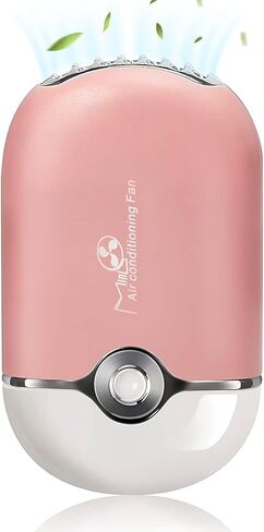 GreenLife® USB Rechargeable Portable Mini Fan Cooling Fan Bladeless Handheld Eyelash dryer Mini Handheld Fan Air Conditioning Blower for Eyelash Extension (Blue) in Kuwait