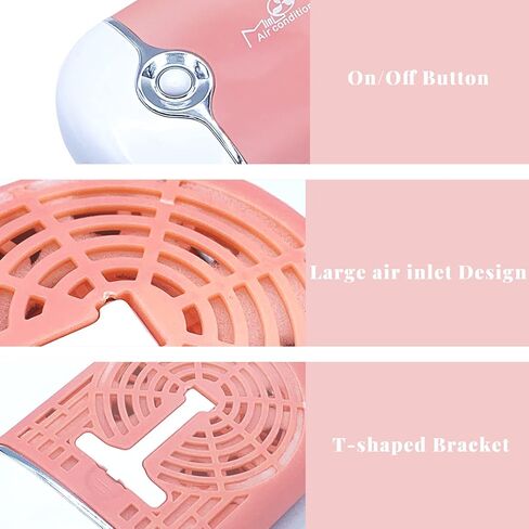 GreenLife® USB Rechargeable Portable Mini Fan Cooling Fan Bladeless Handheld Eyelash dryer Mini Handheld Fan Air Conditioning Blower for Eyelash Extension (Blue) in Kuwait