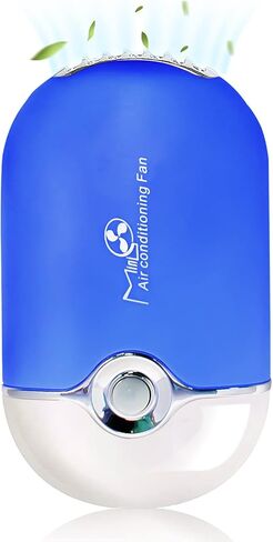 GreenLife® USB Rechargeable Portable Mini Fan Cooling Fan Bladeless Handheld Eyelash dryer Mini Handheld Fan Air Conditioning Blower for Eyelash Extension (Blue) in Saudi Arabia