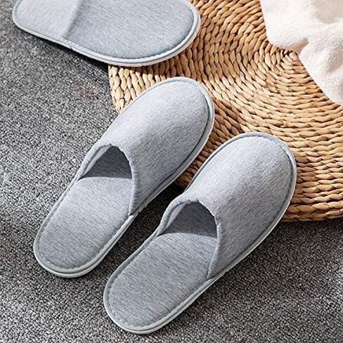 Rocutus 2 Pair Disposable Slippers,Disposable Slippers Bulk Guest Slippers,Travel Portable Polyester-cotton Slippers Home Interior Slippers Hotel Special Anti-skid Shoes Cotton Trailer in Kuwait